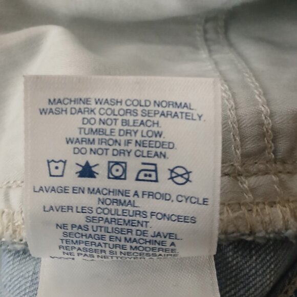 Lands End Jeans Size 14 High Rise Wide Leg Light Wash Blue Denim Stretch - Picture 9 of 9